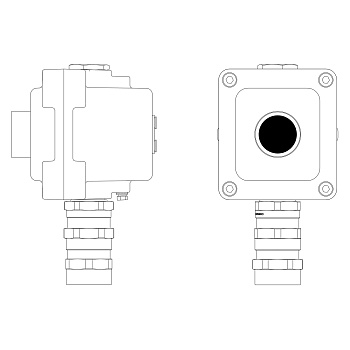 DKC Взрывонепроницаемый пост управления из алюминия LCSD-01-B-MC-P1B(11)x1-PCMB-KA3MHK / 1Ex d IIB T5 Gb / Ex tb IIIC T95°С Db IP66