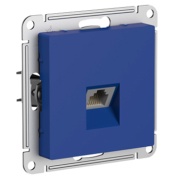 Systeme Electric AtlasDesign Аквамарин Розетка компьютерная RJ45, кат. 5Е, механизм