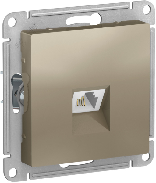 Systeme Electric AtlasDesign Шампань Розетка телефонная RJ11, механизм