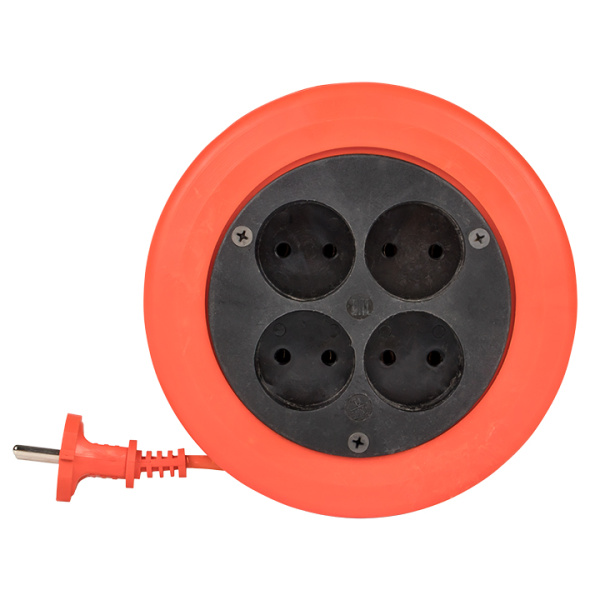 Купить EKF PROxima Удлинитель-рулетка 4*5 м без заземления ПВС 2*0,75 10А/2,3кВт