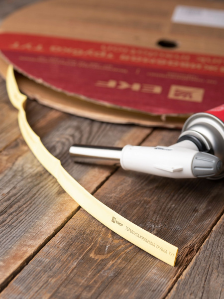 Купить EKF PROxima Термоусаживаемая трубка ТУТ нг 10/5 желтая рулон