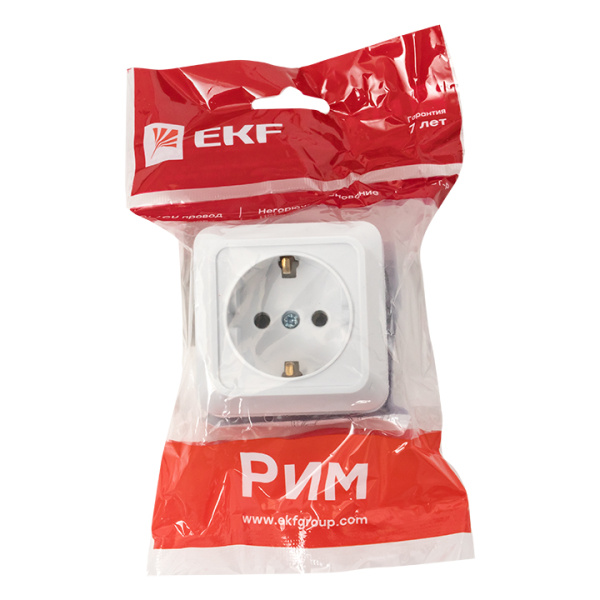 Купить EKF PROxima Рим Розетка 1-местная 16А с заземлением белая