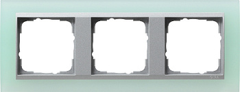 Gira Event Opaque Салатовый/Алюминий Рамка 3-ая 021351