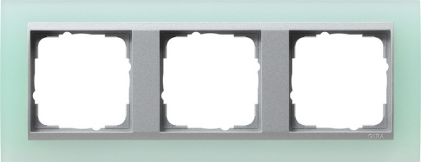 Gira Event Opaque Салатовый/Алюминий Рамка 3-ая 021351