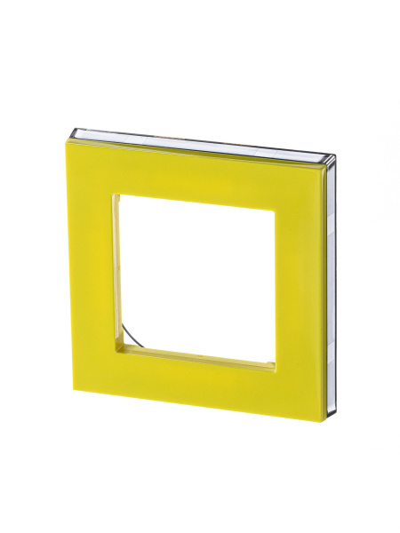 ABB EPJ Levit жёлтый / дымчатый чёрный Рамка 1 пост 2CHH015010A6064