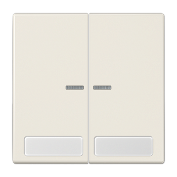 JUNG Клавиши для сдвоенной кнопки BCU  поле для надписи, и индикатор, слоновая кость LS995NAKO5