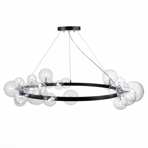 Купить ST Luce SL1165.403.24 Светильник подвесной Черный/Прозрачный G4 24*3W