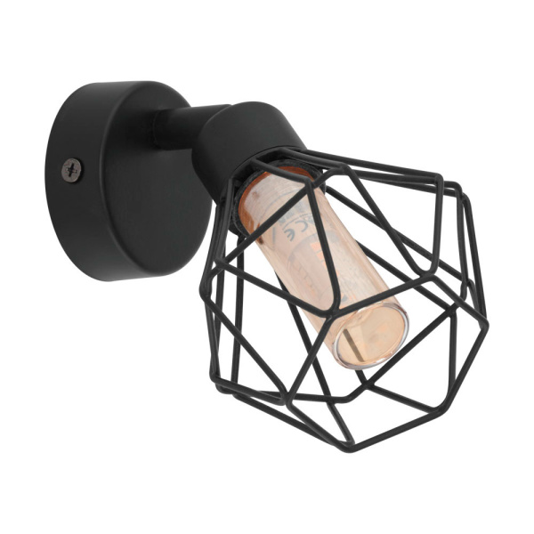 Eglo 32765 Светодный спот ZAPATA 1, 3W(G9-LED), сталь, черный/стекло, янтарный
