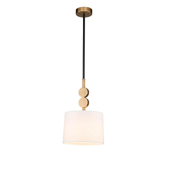 Favourite 2624-1P подвес Каркас цвета латунь, плафон из белого шелка