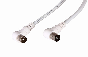 Шнур TV шт - TV гн 3М Угловой Белый Rexant 18-0024