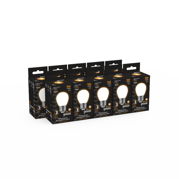 Купить Gauss Лампа Filament Шар 5W 420lm 2700К Е27 milky LED 105202105