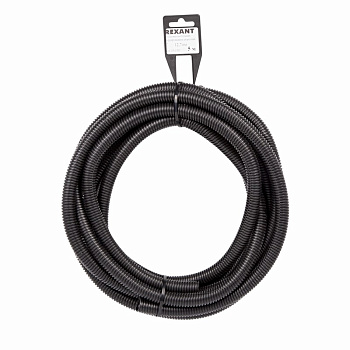 Труба автомобильная гофрированная 12,7 мм ПОЛИПРОПИЛЕН 5 м разрезная Rexant 15-1305