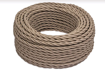 BIRONI Капучино матовый Витой провод 2*0,75 10м B1-422-716-10