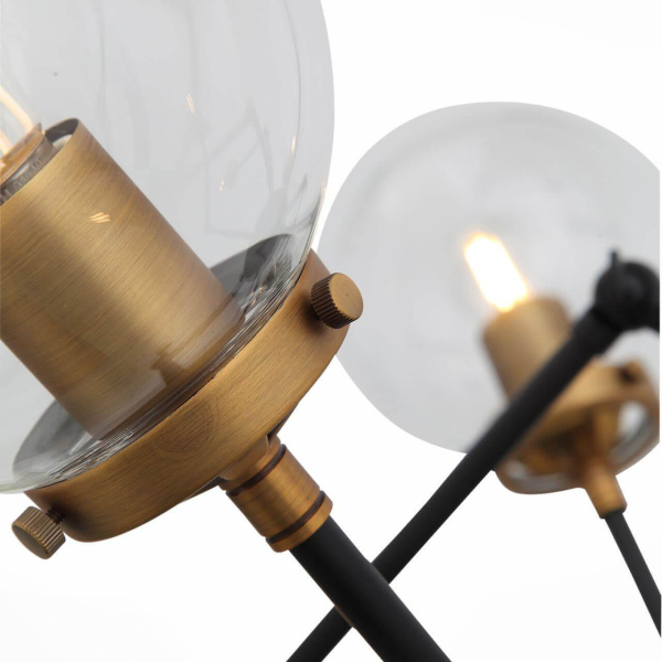 Купить ST LUCE SL234.402.08 Люстра потолочная  Черный, Золото/Прозрачный E27 8*40W (из 2-х коробок)