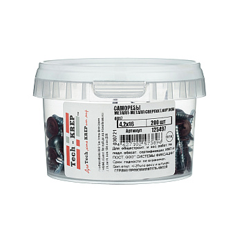 Tech-Krep Саморез ШСММ св. 4,2х16 т.кор.  KP RAL 8017 (200 шт) - ведро малое 125497