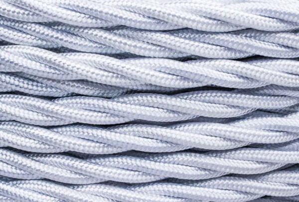 BIRONI Белый глянец Витой провод 3*0,75 50м B1-432-071-50