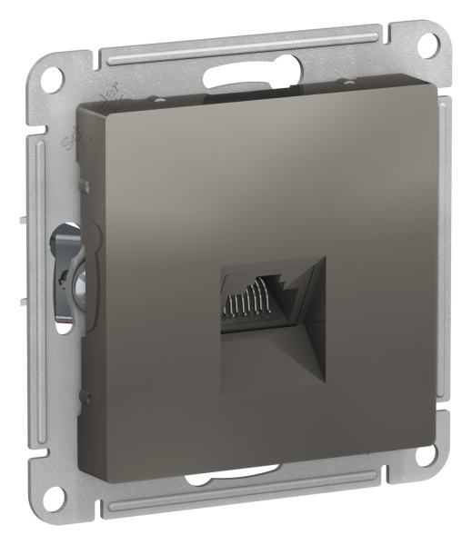Купить Systeme Electric AtlasDesign Сталь Розетка компьютерная RJ45, механизм