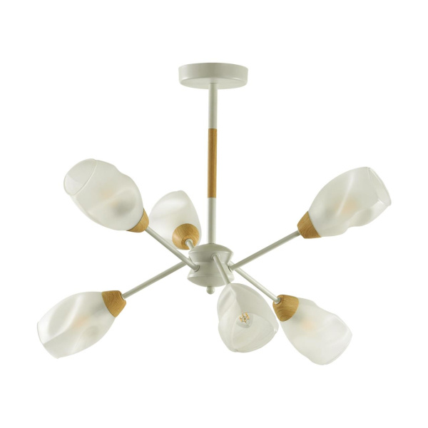 Lumion 5210/6С COUNTY белый, бежевый Люстра потолочная E14 6*40W 220V KENDRA 5210/6C