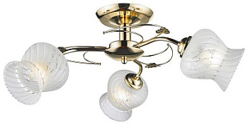 VELANTE 729-307-03 Люстра потолочная Золото/Белый E27 3*60W