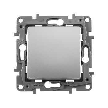 Legrand Etika Алюминий Переключатель 1-клавишный, автоматичесике клеммы, 10 AX, 250 В 672405