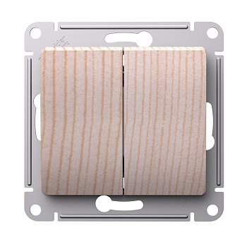 Systeme Electric Glossa Сосна Выключатель 2-клавишный, сх.5, 10АХ, механизм