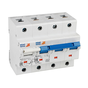 КЭАЗ Выключатель автоматический модульный с независимым расцепителем OptiDin BM125-3D80-НР-14ln-УХЛ3 336382