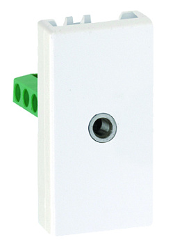 Simon 27 Мех Слоновая кость Розетка для подключения разъёма audio mini-jack (3,5 мм), узкий, винты 2701092-031