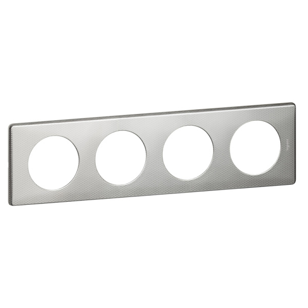 Купить Legrand Celiane2 Сильвер пунктум Рамка 4-ая (2+2+2+2 мод) 068724