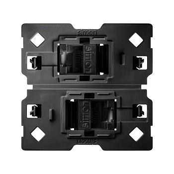 Simon 100 Розетка 2xRJ45 Cat.6 с адаптером 10002544-039