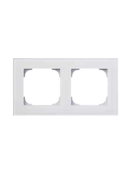 Купить ABB NIE Zenit Стекло белое Рамка 2-я 2+2 мод 2CLA227200N3001