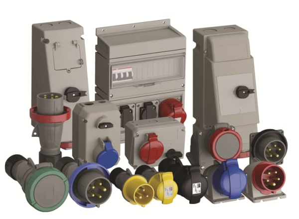 Купить ABB Вилка кабельная ICAT 432-P6B, 32А, 3P+N+E, IP44, 6ч, черный, для шоу-бизнеса 2CMA100554R1000