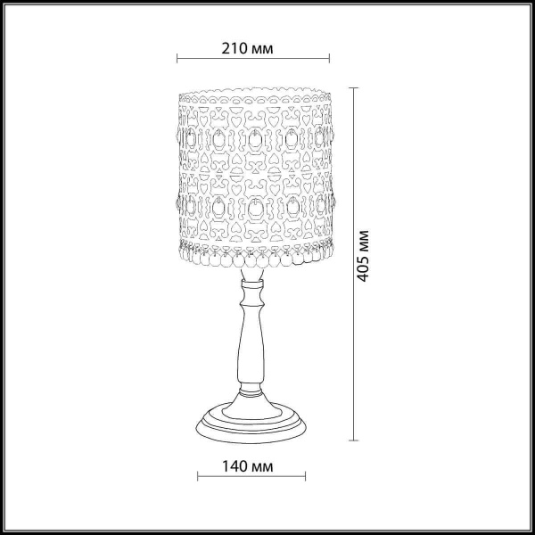 Купить Odeon Light 2641/1T ODL14 241 "под бронзу"/хрусталь Н/лампа  E14 40W 220V Salona