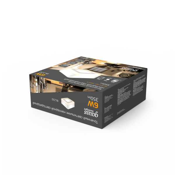 Купить Gauss Светильник Backlight накладной квадрат 3+3W 350lm 3000K 220-240V 105*105*40мм 3 режим LED BL220