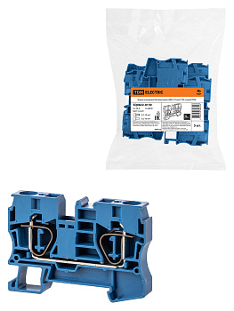 TDM Зажим клеммный безвинтовой (ЗКБ) 10мм2 70А синий SQ0822-0139