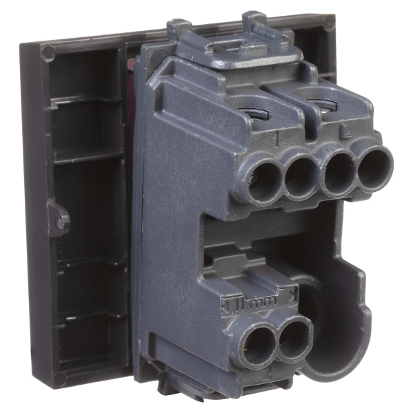 Купить DKC Переключатель одноклавишный модульный, "Avanti", "Черный матовый", 2 модуля