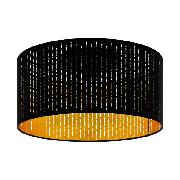 Eglo 98311 Светильник настенно-потолочный VARILLAS, 1х40W(E27), сталь, черный/текстиль, черный, золотой