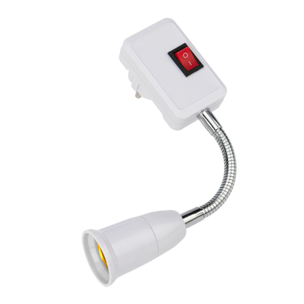 Переходники вилка - патрон Е27, гибкий, 150 мм, с выключателем Rexant 80-1194