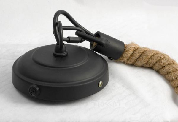 Купить Lussole LOFT Металл Черный /  Ткань Люстра E27 60W LSP-9667