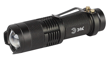 ЭРА UB-602 Фонарь универсальный "Компакт" [3 Вт, 1xAA, алюм, регул. фокус, 3 режима, прищепка, бл]