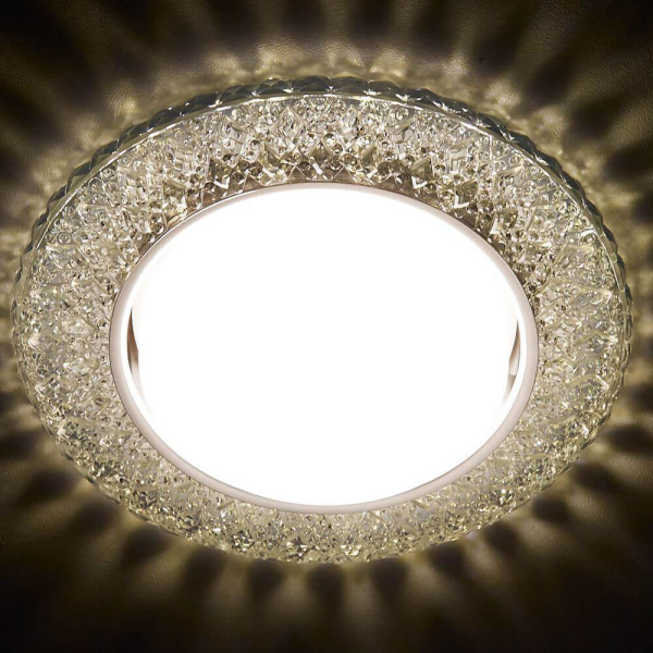 Купить Ambrella Встраиваемый точечный светильник со светодиодной лентой G298 CL/WW хром/прозрачный GX53+3W(LED WARM)