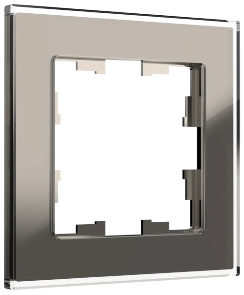 IEK BRITE DECOR Дымчатый глянец стекло Рамка 1-м РУ-1-2-БрД