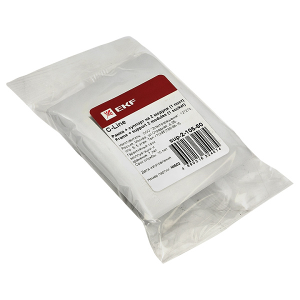 Купить EKF PROxima Рамка+суппорт на 2 модуля (1 пост) для парапетного кабельного канала C-Line