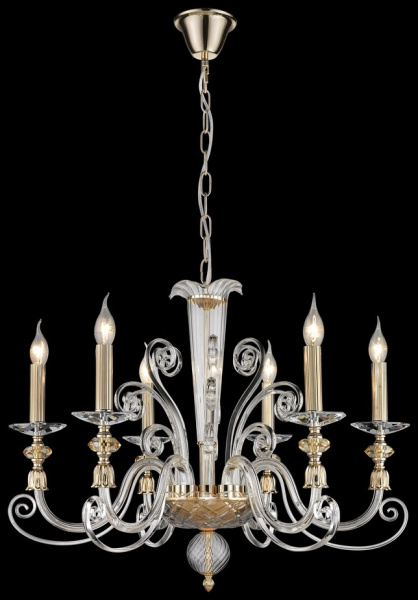 Wertmark WE174.06.303 Люстра подвесная Золото, Прозрачный E14 6*40W