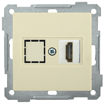 IEK РHDMI-0-Б Розетка HDMI BOLERO кремовый EHB10-K33