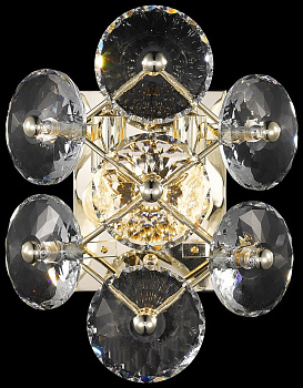 Wertmark WE110.02.301 Бра Белое золото/Прозрачный E14 2*40W