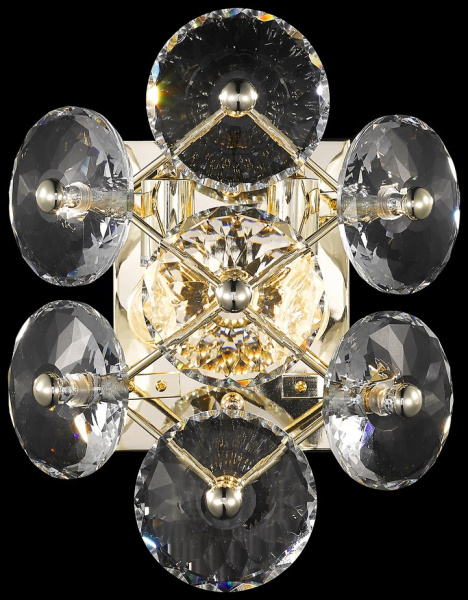 Wertmark WE110.02.301 Бра Белое золото/Прозрачный E14 2*40W