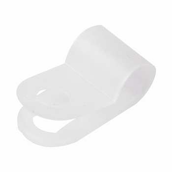 Кабельная скоба под винт 5 мм, белая, упаковка 50 шт. Rexant 07-4405