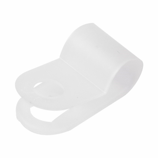 Кабельная скоба под винт 5 мм, белая, упаковка 50 шт. Rexant 07-4405