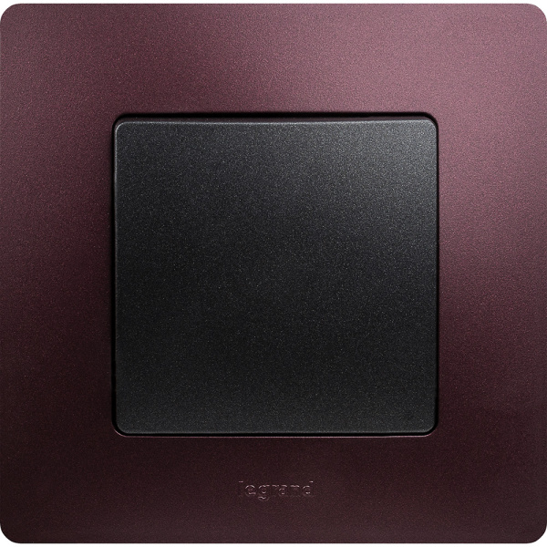 Купить Legrand Etika Антрацит Выключатель 1-клавишный, авт.клеммы, 10AX, 250 В 672601