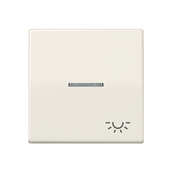 JUNG Клавиша для выключателя с окошком для подсветки и символом "свет" слоновая кость ABAS591KO5L